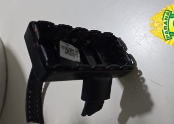 Norte Pioneiro: Polícia Militar apreende tornozeleira eletrônica danificada após denúncias sobre tráfico de drogas em Siqueira Campos