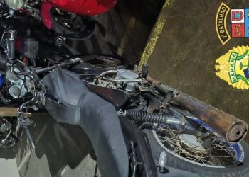 Norte Pioneiro: Polícia Militar apreende motocicleta com chassis e motor adulterados em Ibaiti-PR