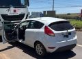 Paraná: Carro invade pista contrária e bate de frente com carreta na BR-376