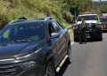 Norte Pioneiro: Ação conjunta PMPR e PMSP intercepta veículo após fuga do bloqueio durante operação policial