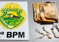 Polícia Militar realiza prisão por tráfico de drogas e cumprimento de mandado de prisão em Jacarezinho-PR