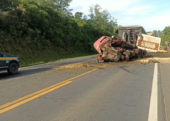Motorista morre após colisão frontal entre duas carretas na BR-277, no Paraná “Assista o vídeo”